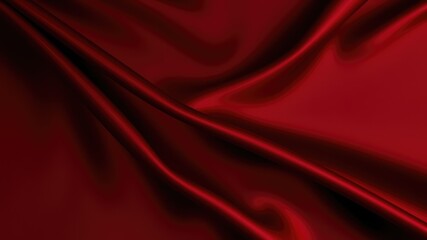 Obraz premium Red curtain background, Luxurious Red Silk Fabric with Elegant Folds