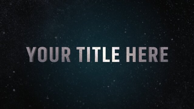 Mysterious Floating Particles Cinematic Title Intro