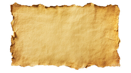 Fototapeta premium Old paper with burned edges on transparent background