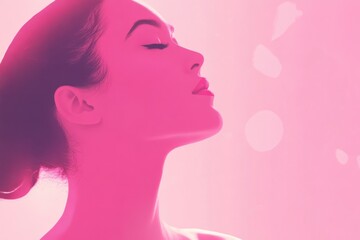 Elegant Woman in Pink Tones