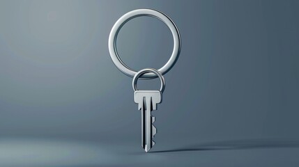 Realistic Metal Keyring Holder for Stylish Key Chains - Cart Design