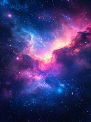 Fototapeta premium vibrant galaxy with shooting stars