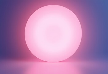 Fototapeta premium Glowing Pink Orb: A Dreamlike Minimalist Sphere