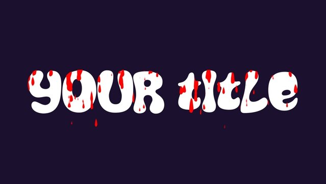 Modern Blood Dripping Horror Title Intro