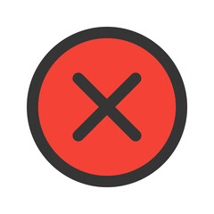 failed outline fill icon