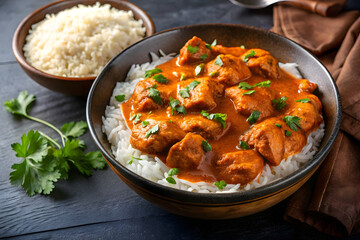 Delicious Indian Cuisine Platter with Curries, Rice, and Bread