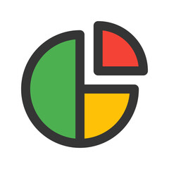 pie chart outline fill icon