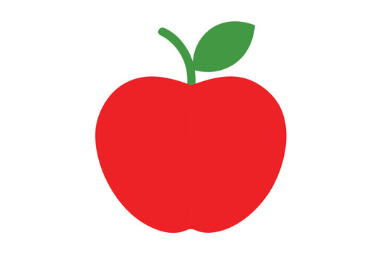 red apple with whrite background