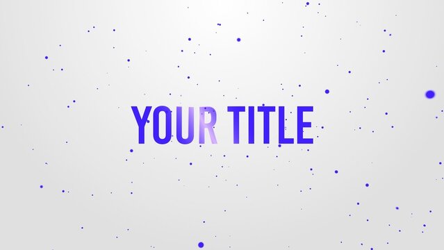 Modern Particle Forming Text Intro