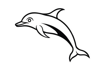 Fototapeta premium dolphin on white background