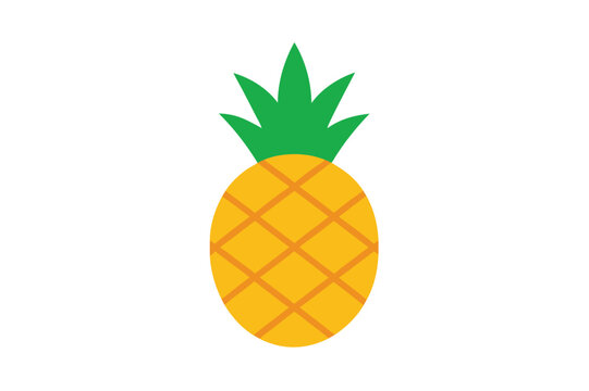 pineapple whrite background