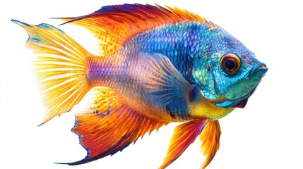 Fototapeta premium Colorful Fish on White Background