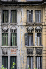 Old building around the Joao Goulart viaduct in the center of the city of Sao Paulo, Brazil