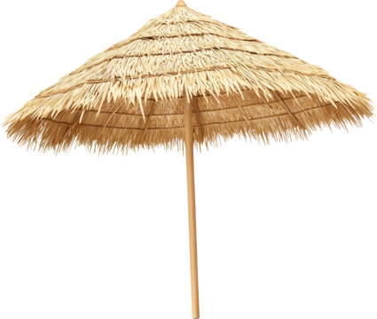 straw beach umbrella