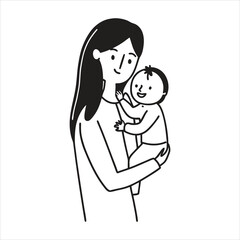 International Mother Day vector art illustration