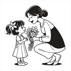 International Mother Day vector art illustration