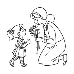 International Mother Day vector art illustration