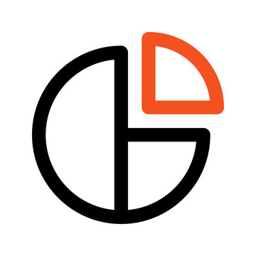 recommend clip art: pie chart outline color icon