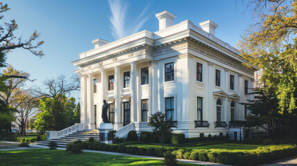 Obraz premium Capitol Hill with sleek, modern elements added to its classical architecture