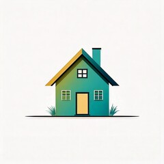 Obraz premium simple house icon logo illustration on isolated white background