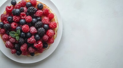 Pancakes with berries , Generative AI,