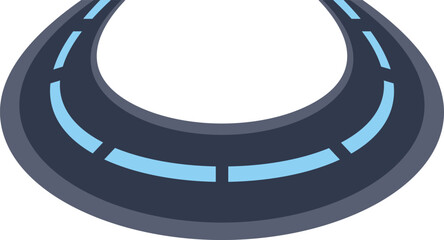 Winding road turning making a u turn shape © anatolir