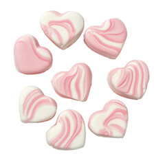 Heart Shaped Marshmallows in Pink and White  
