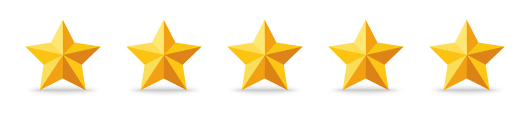Fototapeta premium Five star rating. Rate star sparkle illustration. Star vector illustration. Vector stars collection. Star sparkles.