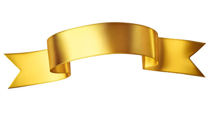 Shiny gold ribbon banner