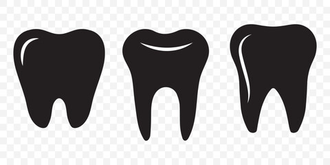 Tooth Icon with Stars. Tooth Vector Outline Icon Isolated On Transparent Background Eps 10.