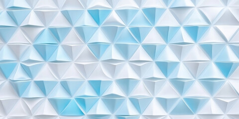 Obraz premium Light blue and white geometric background for business presentation. Abstract seamless pattern of triangular shapes in a minimalist design, creating a calm, professional atmosphere for corporate