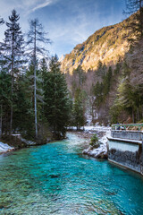 A river near the road