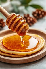 pancakes with honey , Generative Ai,