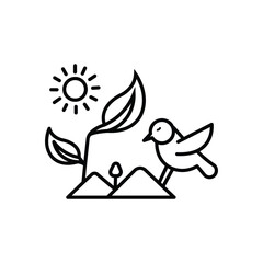 Biodiversity icon, bio, diversity, ecosystem, variety line icon, editable vector icon, pixel perfect, illustrator  file