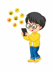 boy with a mobile phone