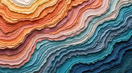 Natural flowing layers forming an abstract geological pattern with warm earthy colors, mimicking rock stratification and erosion effects