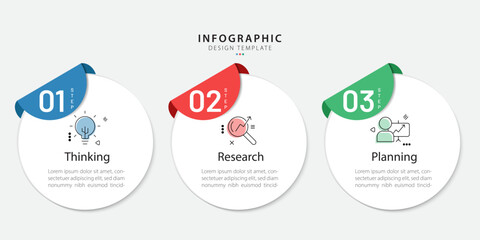 Business infographic template. 3 Step timeline journey. Process diagram, 3 options on white background, social media post, Infograph elements vector illustration.