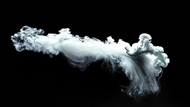 Ethereal ghostly figure materializing from fog-like vapor