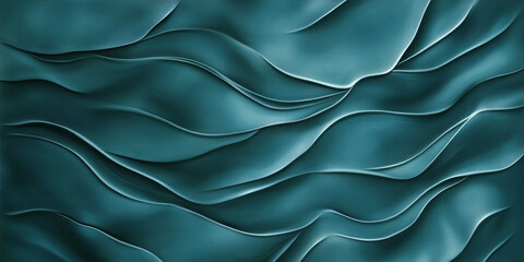 Dark teal textures wallpaper with silky smooth flowing wave patterns. Rich tones create an elegant, contemporary high-definition background.