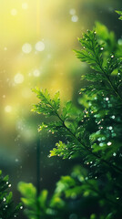 Fresh Fern Leaves with Spring Energy