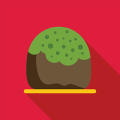 Traditional japanese mochi dessert with matcha green tea flavoring, served on a small tray, representing a unique culinary experience