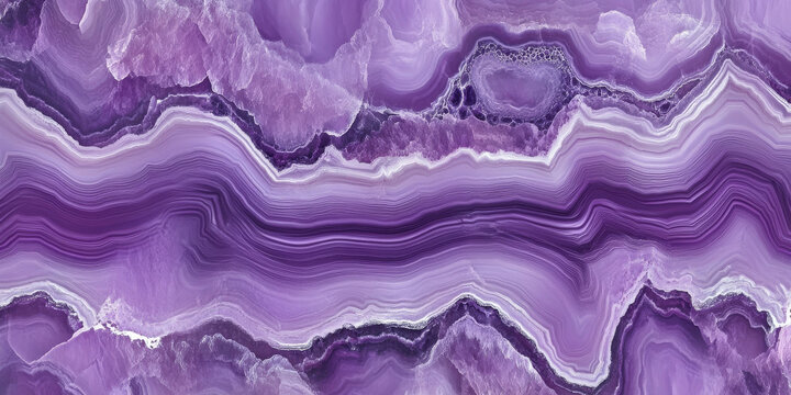 Abstract purple agate texture background with rich amethyst hues and swirling layers. A dramatic and sophisticated design for artistic or luxury applications.