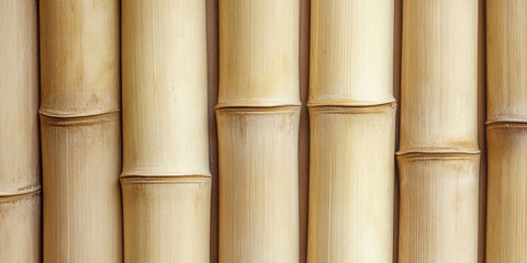 Bamboo wood texture with a light, natural tone and smooth vertical patterns. A clean and refreshing background, perfect for modern eco-themed designs.