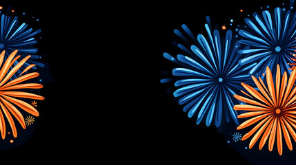 Festive fireworks display at night, celebration background (1)