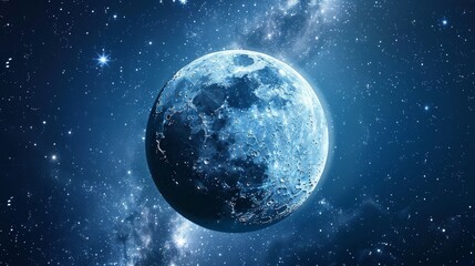 Obraz premium Background with moon and stars, great for sci-fi book covers and space projects.