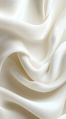 Fototapeta premium Swirling Satin Texture: An ethereal, abstract image showcasing the luxurious, fluid, and captivating texture of creamy white satin, capturing the soft, sensual.