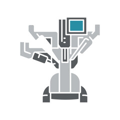 medical robot flat icon.
