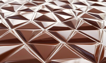Melted chocolate, geometric texture, close-up, studio, food background