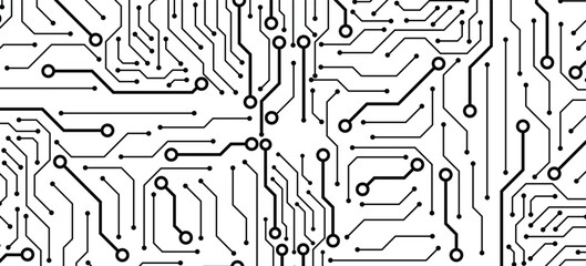 Abstract geometric Circuit connect lines and dots.Simple technology graphic background.Illustration Vector design Network technology and Connection concept