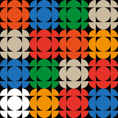 Geometric Retro Mosaic Pattern